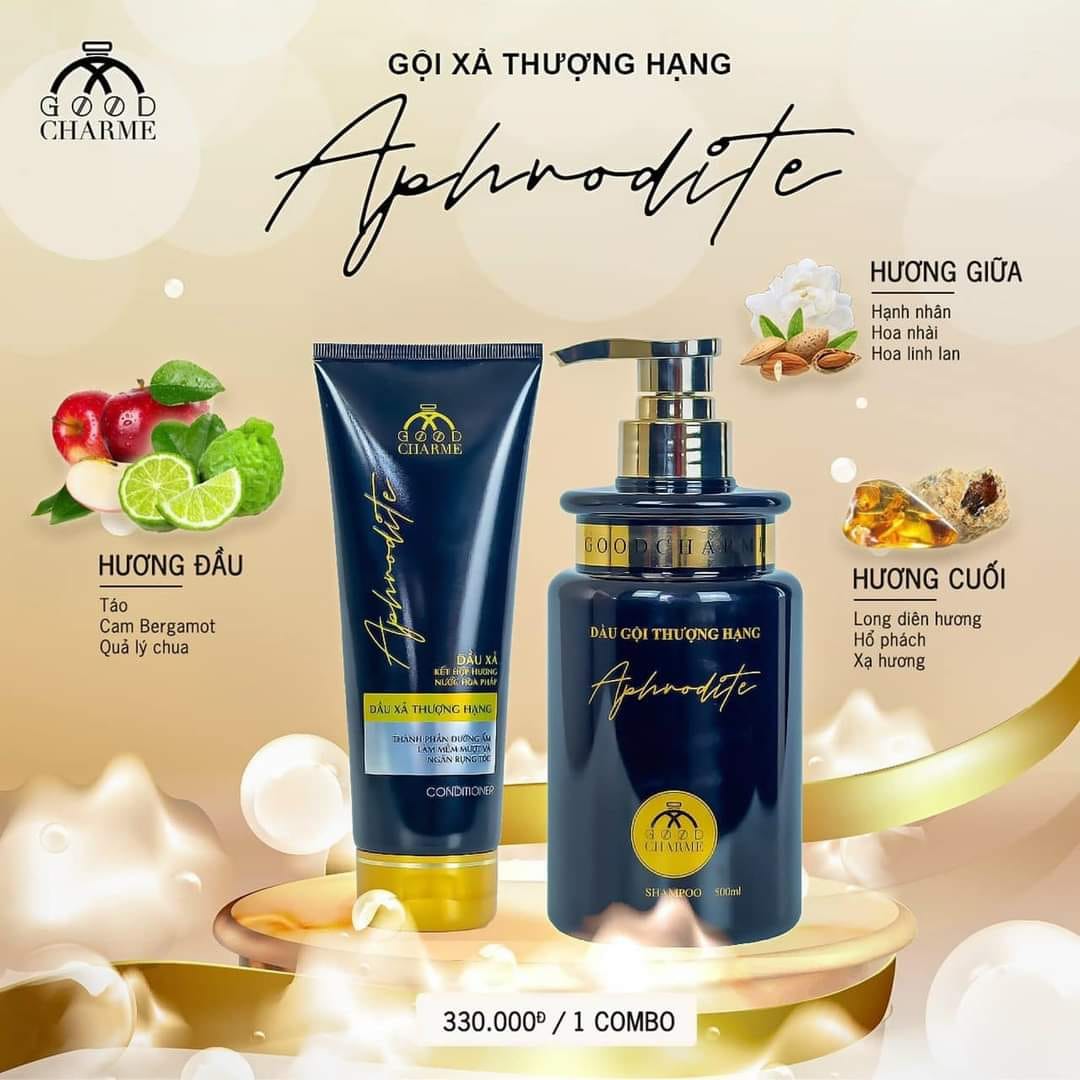 Combo Dầu Gội - Dầu Xả Thượng Hạng Aphrodite - Black