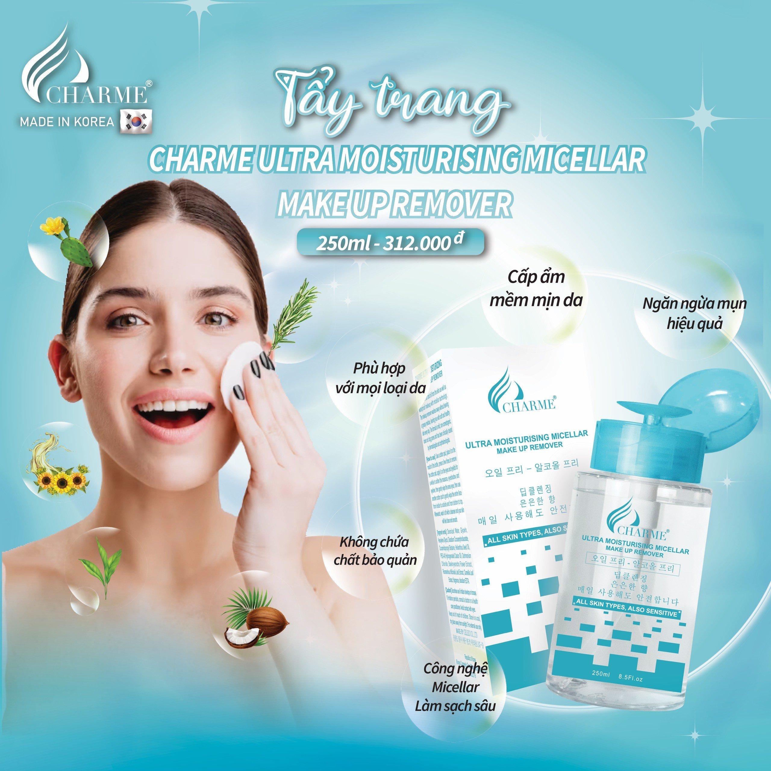 Nước tẩy trang - Ultra Moistursing Micellar Makeuo Remove