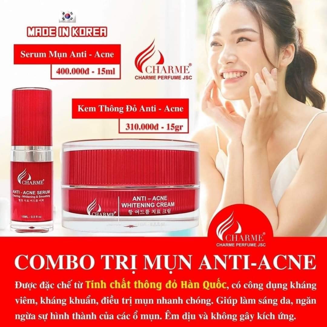 Serum Trị Mụn Charme Thông Đỏ